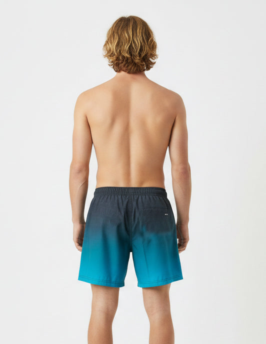 Shorts Elastico Degrade Logos 18" Azul