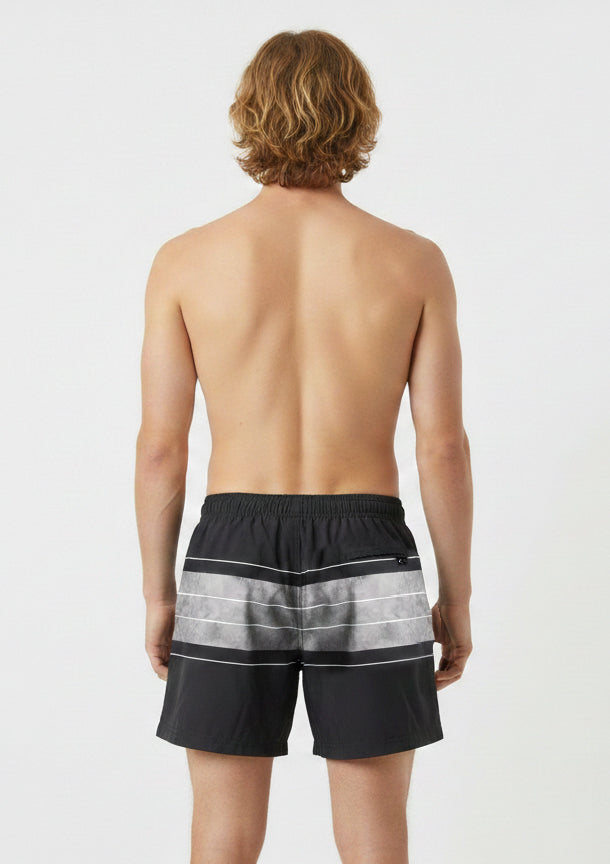 Shorts Elastico Tie Dye 18" Preto